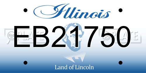EB21750 Illinois License Plate