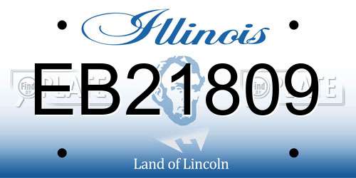 EB21809 Illinois License Plate