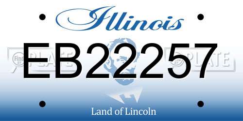 EB22257 Illinois License Plate