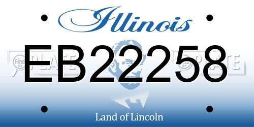 EB22258 Illinois License Plate
