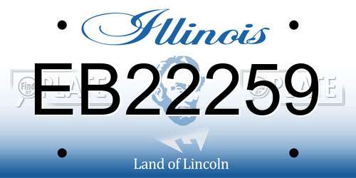 EB22259 Illinois License Plate