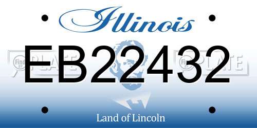 EB22432 Illinois License Plate