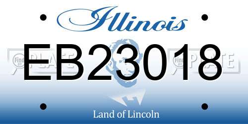 EB23018 Illinois License Plate