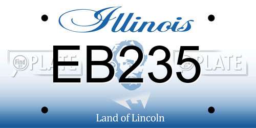 EB235 Illinois License Plate