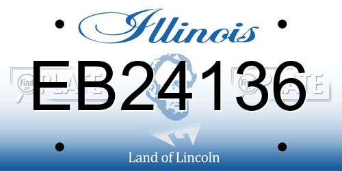 EB24136 Illinois License Plate