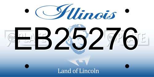 EB25276 Illinois License Plate