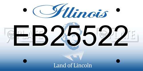 EB25522 Illinois License Plate