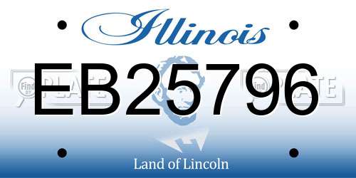EB25796 Illinois License Plate
