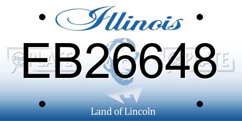 EB26648 Illinois License Plate