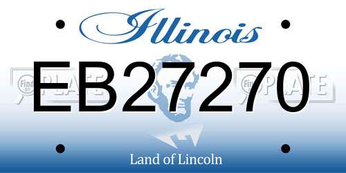 EB27270 Illinois License Plate