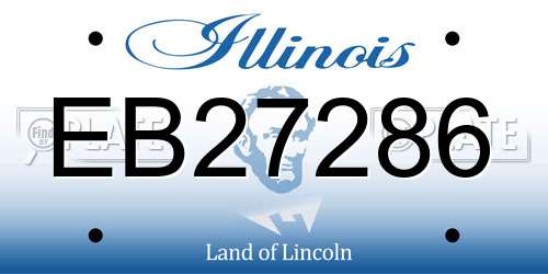 EB27286 Illinois License Plate
