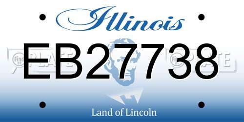 EB27738 Illinois License Plate