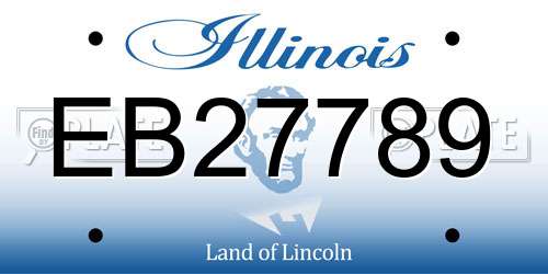 EB27789 Illinois License Plate