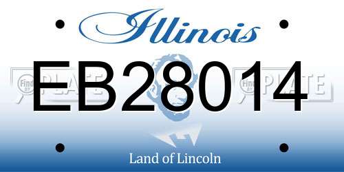 EB28014 Illinois License Plate