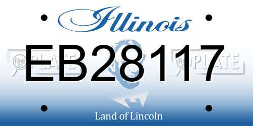 EB28117 Illinois License Plate