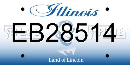 EB28514 Illinois License Plate