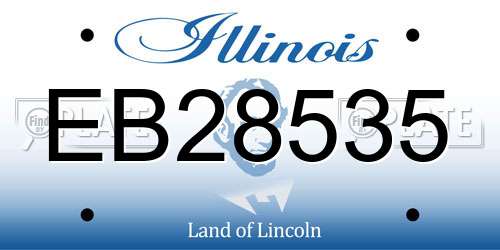 EB28535 Illinois License Plate