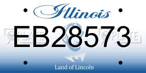 EB28573 Illinois License Plate