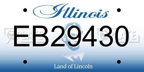 EB29430 Illinois License Plate