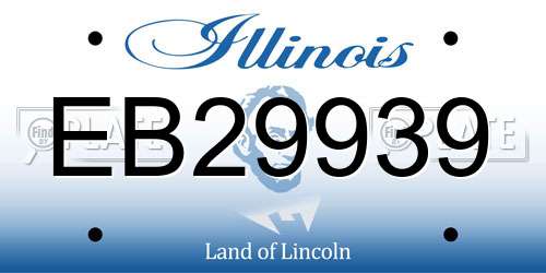 EB29939 Illinois License Plate
