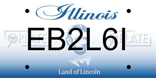 EB2L6I Illinois License Plate