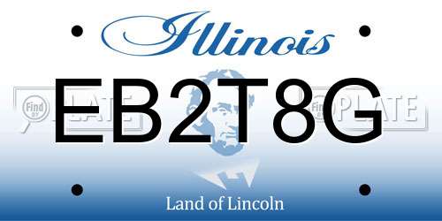 EB2T8G Illinois License Plate