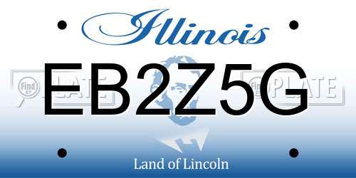 EB2Z5G Illinois License Plate