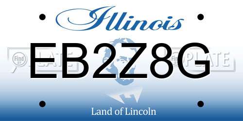 EB2Z8G Illinois License Plate