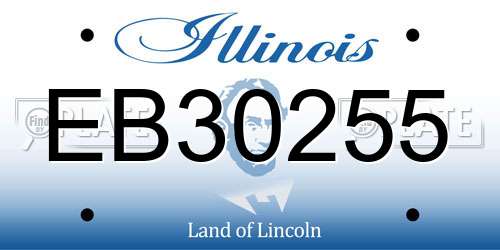 EB30255 Illinois License Plate