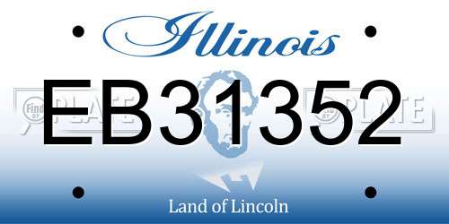 EB31352 Illinois License Plate