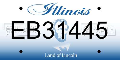 EB31445 Illinois License Plate