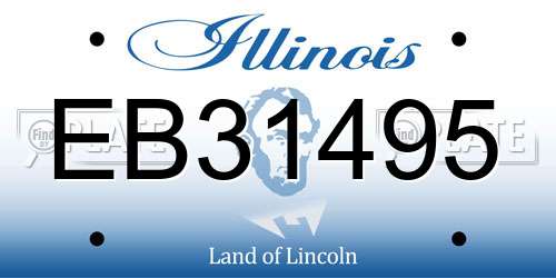 EB31495 Illinois License Plate