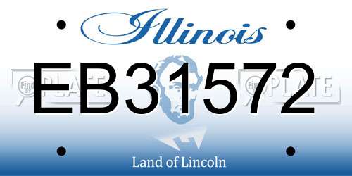 EB31572 Illinois License Plate