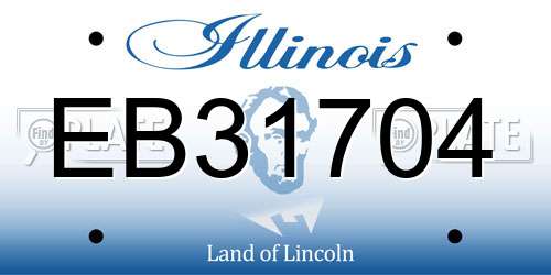 EB31704 Illinois License Plate
