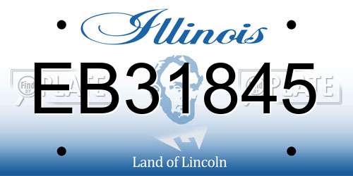 EB31845 Illinois License Plate