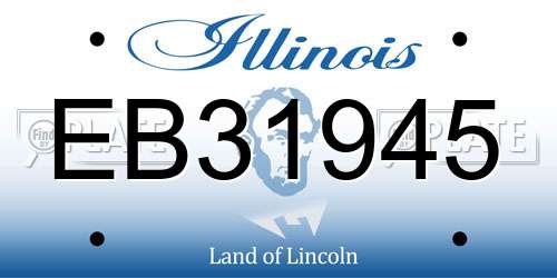 EB31945 Illinois License Plate