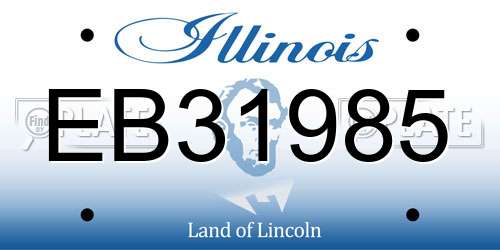EB31985 Illinois License Plate