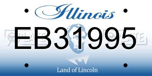 EB31995 Illinois License Plate