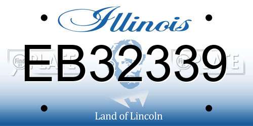 EB32339 Illinois License Plate
