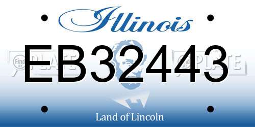 EB32443 Illinois License Plate