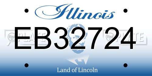 EB32724 Illinois License Plate