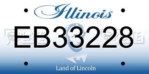 EB33228 Illinois License Plate