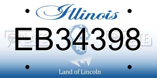EB34398 Illinois License Plate