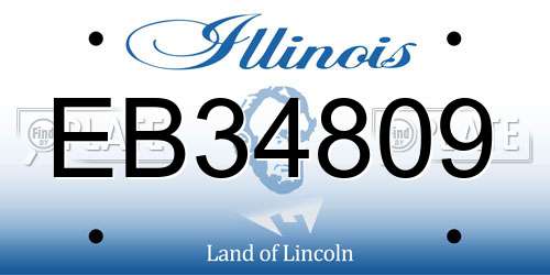 EB34809 Illinois License Plate