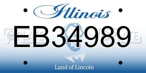 EB34989 Illinois License Plate
