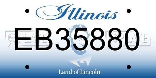 EB35880 Illinois License Plate