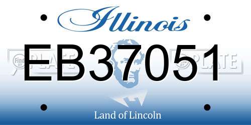 EB37051 Illinois License Plate