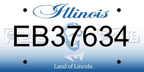 EB37634 Illinois License Plate