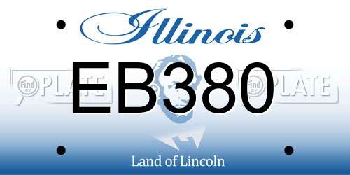 EB380 Illinois License Plate