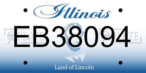 EB38094 Illinois License Plate